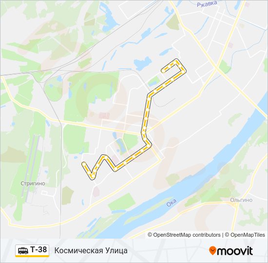 Маршрутка Т-38: карта маршрута