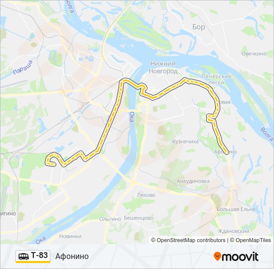 Маршрут 83. Т83 маршрут. Маршрут т83 Нижний Новгород. Т 14 автобус маршрут.
