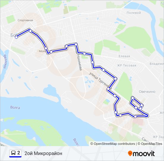 Автобус 2: карта маршрута