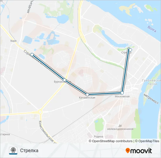 2 - СОРМОВСКО-МЕЩЕРСКАЯ Metro Line Map