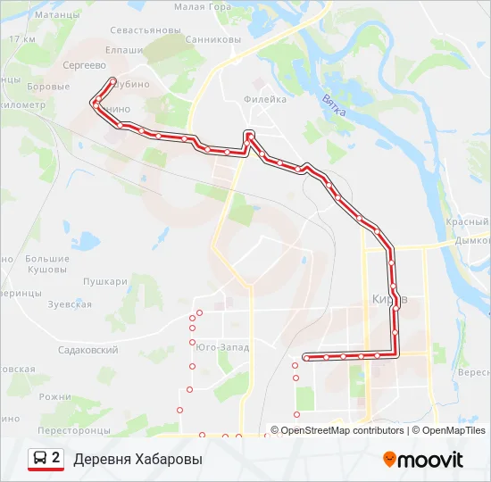 2 Bus Line Map