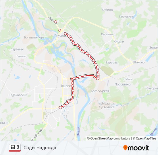 3 bus Line Map