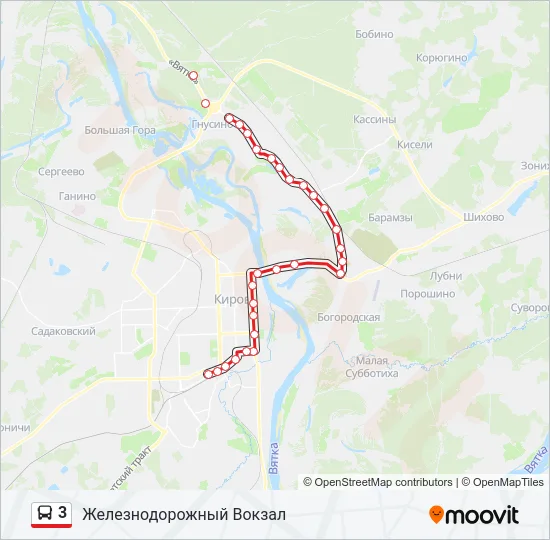 3 Bus Line Map