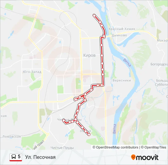 5 Bus Line Map