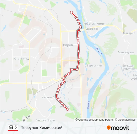 5 Bus Line Map