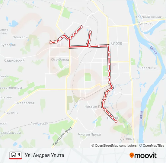 9 Bus Line Map