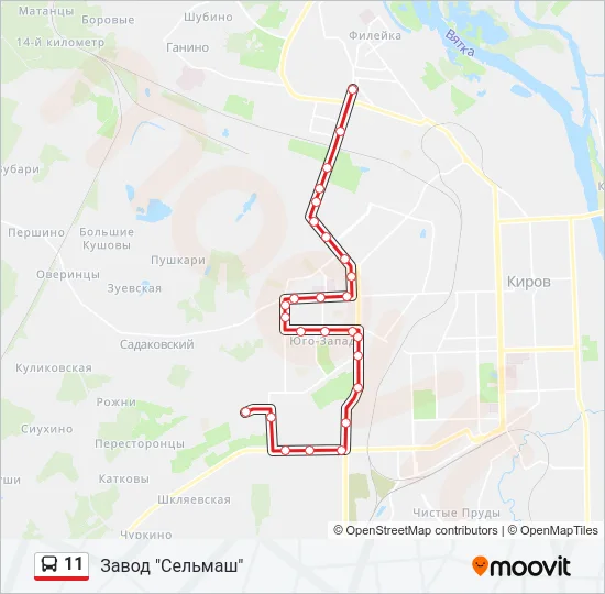 11 Bus Line Map
