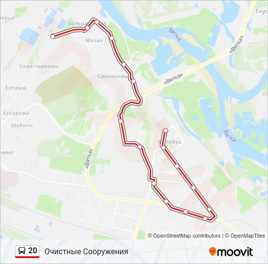 20 Bus Line Map