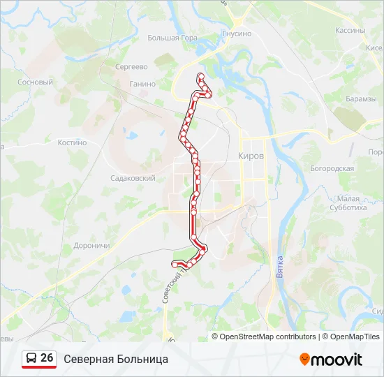 26 Bus Line Map