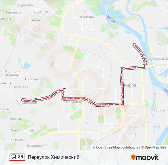 39 Bus Line Map