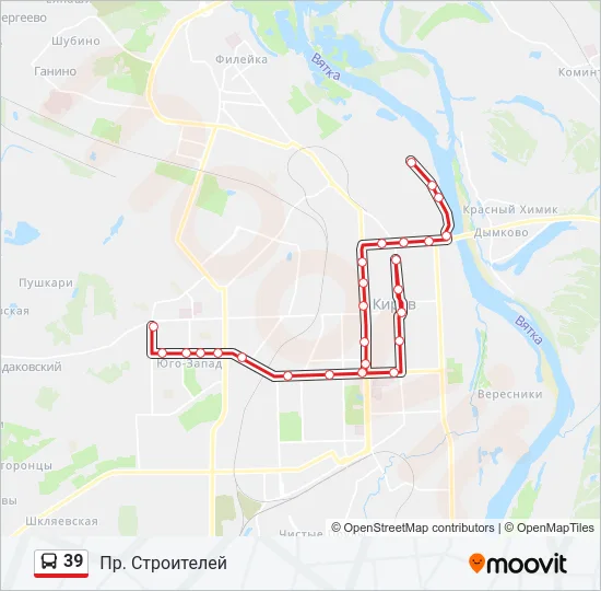 39 Bus Line Map