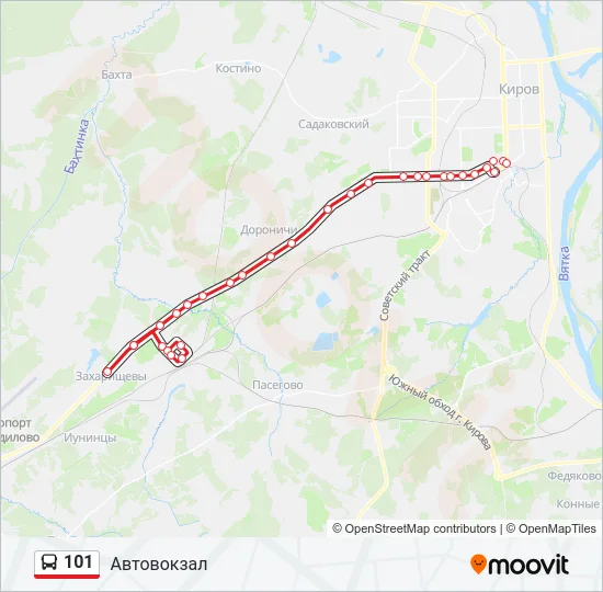 101 Bus Line Map