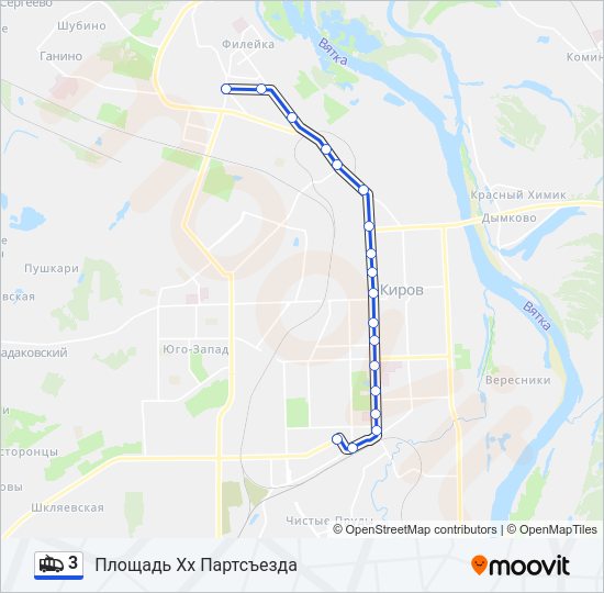 3 Trolleybus Line Map