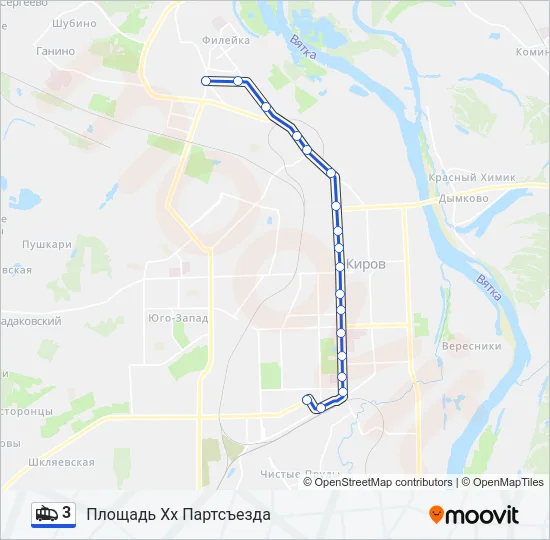 3 Trolleybus Line Map