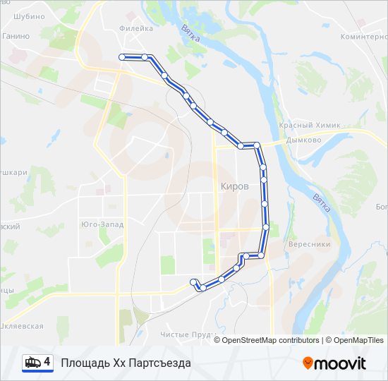 4 Trolleybus Line Map