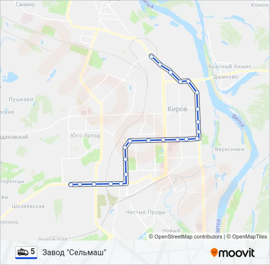 5 Trolleybus Line Map