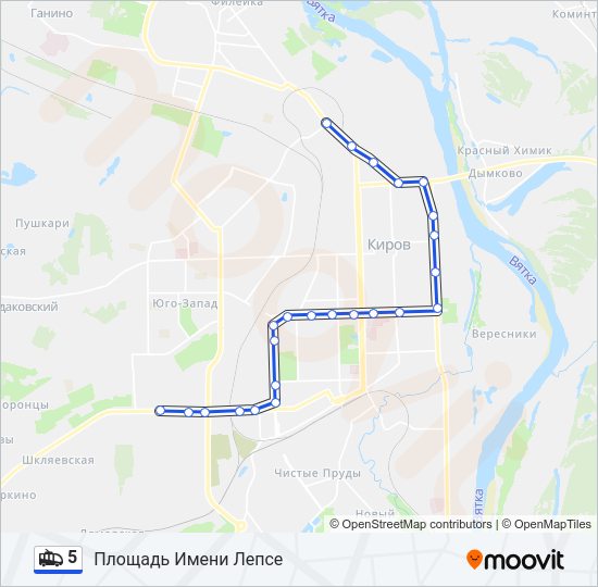 5 Trolleybus Line Map