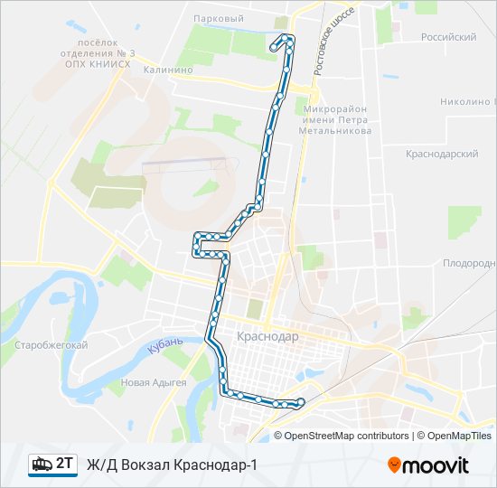 2т Route: Schedules, Stops & Maps - Ж/Д Вокзал Краснодар-1 (Updated)