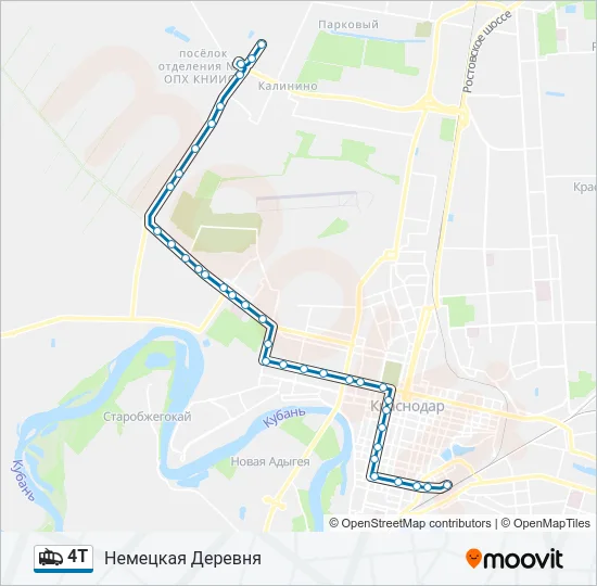 Троллейбус 4Т: карта маршрута