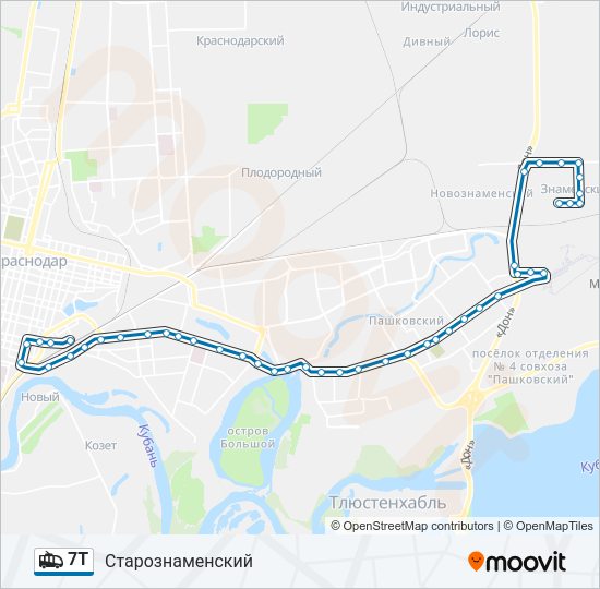 7Т Trolleybus Line Map