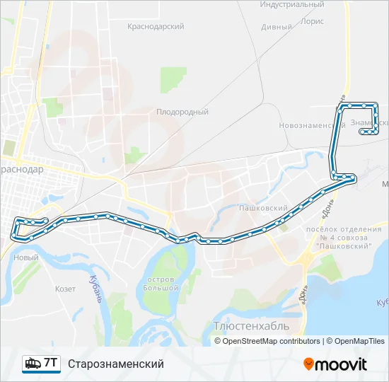Троллейбус 7Т: карта маршрута