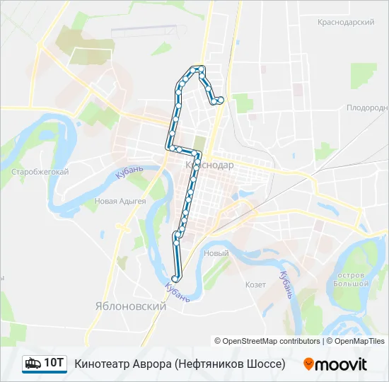 10Т Trolleybus Line Map