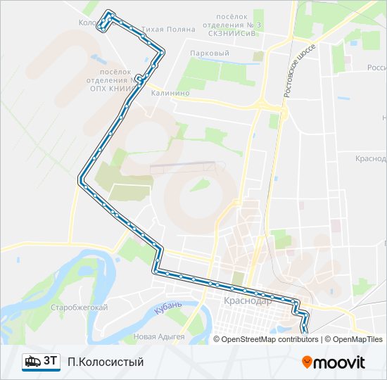 3Т Trolleybus Line Map