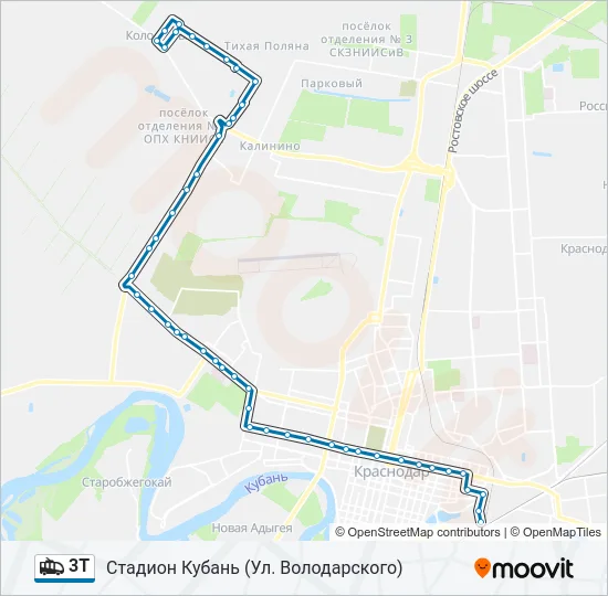 3Т Trolleybus Line Map
