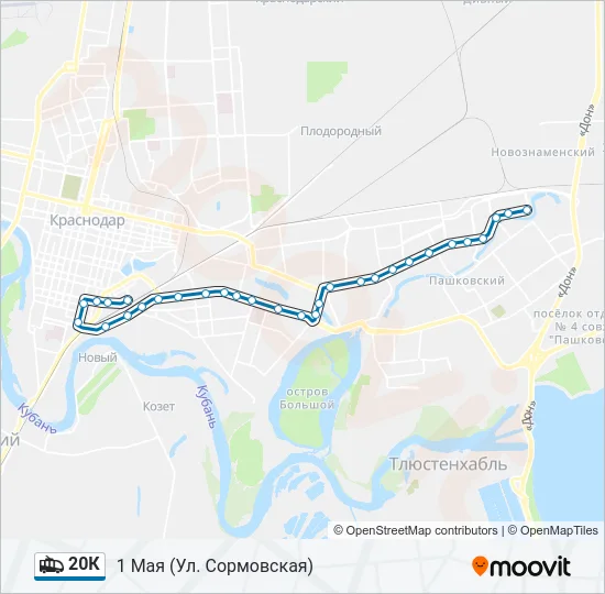 20К Trolleybus Line Map