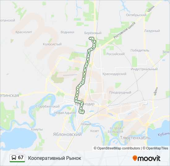 67 bus Line Map