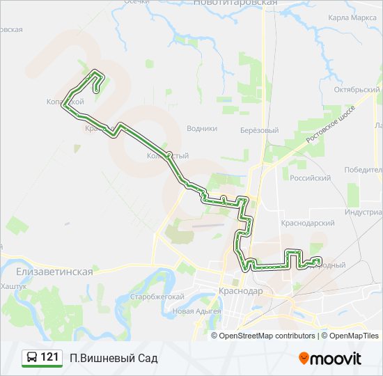 121 bus Line Map