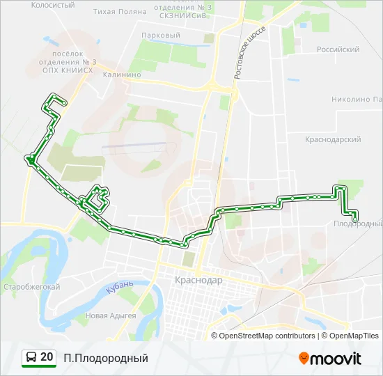 20 Bus Line Map