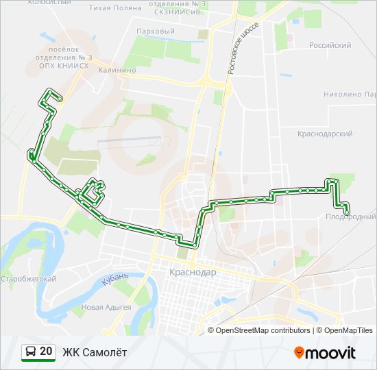 20 Bus Line Map
