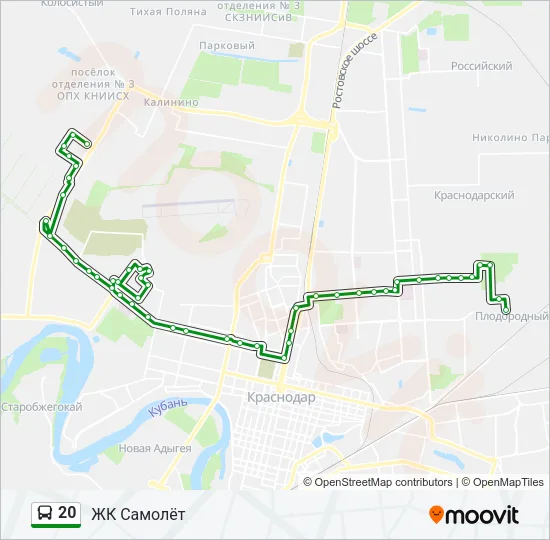 20 Bus Line Map