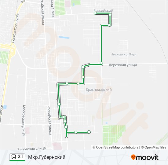 3Т Bus Line Map