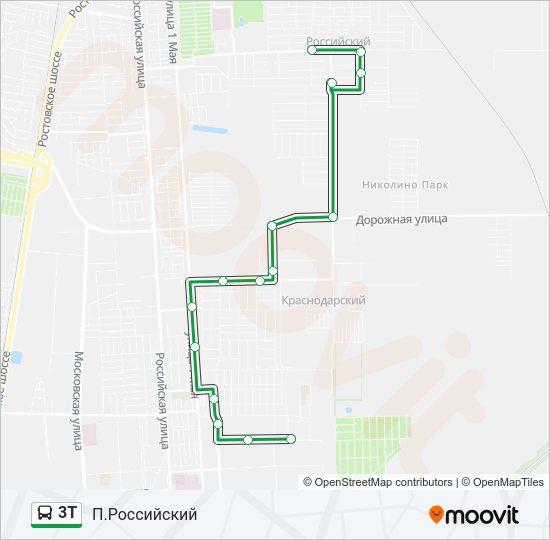 3Т Bus Line Map