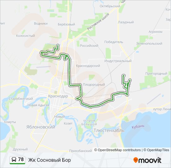 78 Bus Line Map