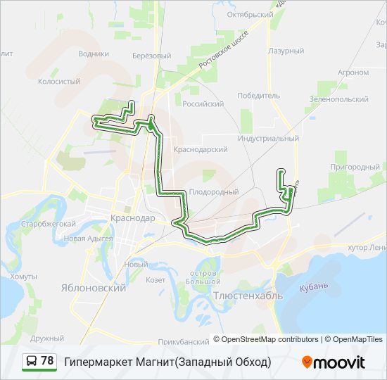 78 Bus Line Map