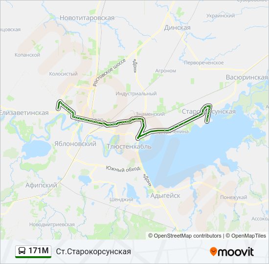 171М Bus Line Map
