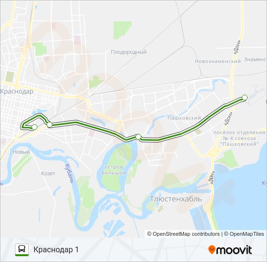 Автобус АЭРОЭКСПРЕСС-1: карта маршрута