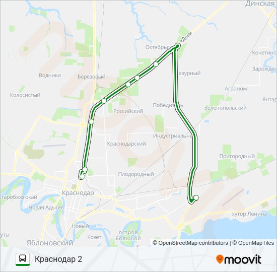 Автобус АЭРОЭКСПРЕСС-2: карта маршрута