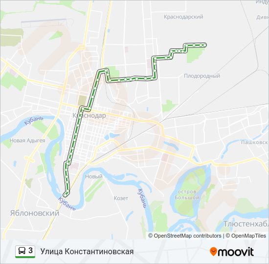 3 Bus Line Map
