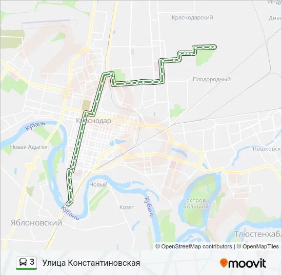 3 Bus Line Map