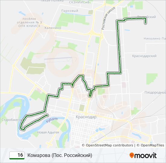 Схема движения 58 маршрутки краснодар