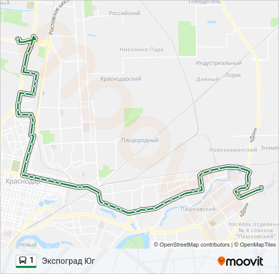 1 Bus Line Map
