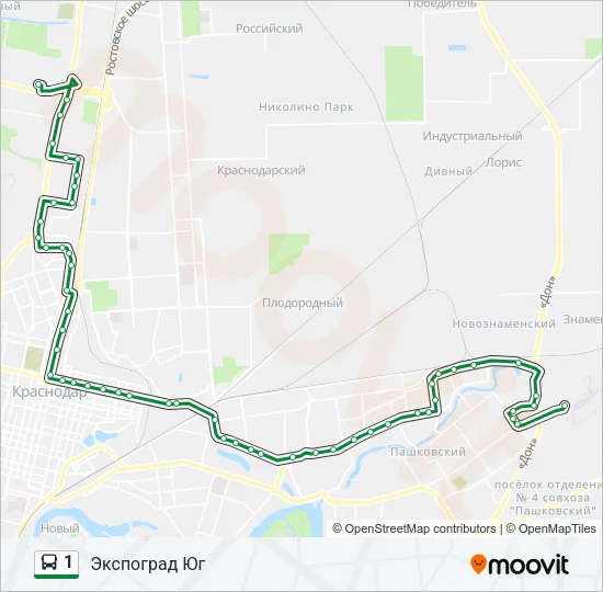 1 Bus Line Map