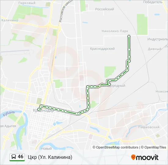 Автобус 46: карта маршрута
