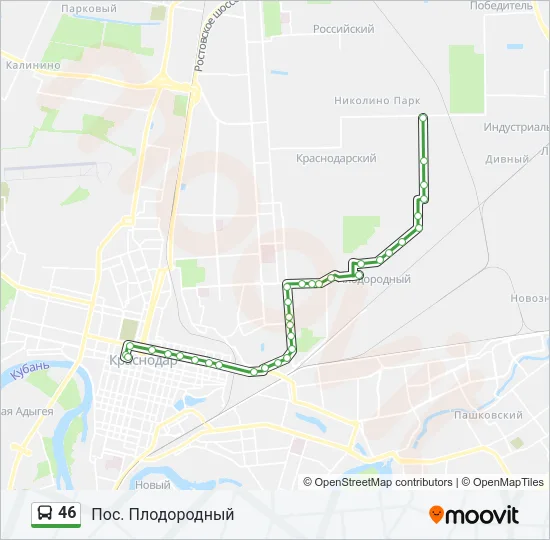 46 Bus Line Map
