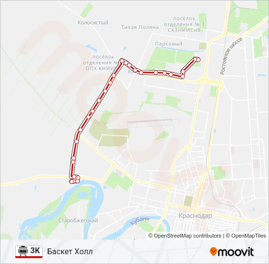3К Tram Line Map