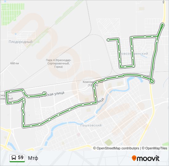 59 Bus Line Map